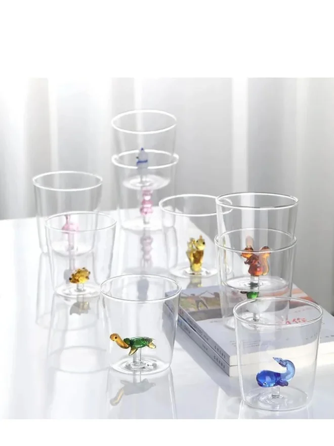 1Chase 1CHASE Borosilicate 3D Animal Design Glass Cup 300ml, Polar Bear